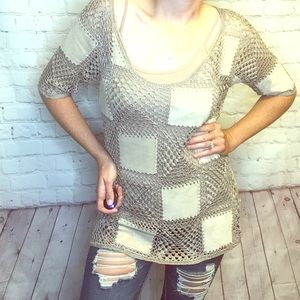 Yest knit top with soft Spaghetti Cami tun…